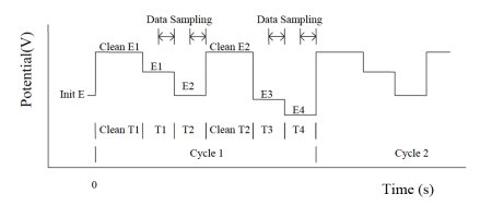 Fig. 13-1 Potential waveform is a function of time and current sampling scheme.