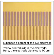 Diagrama ampliado del electrodo IDA.