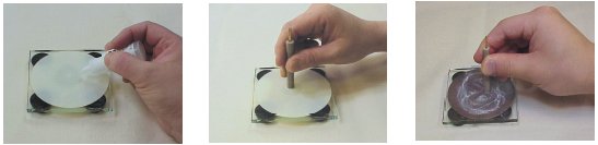Fig. 6-1 Polishing of glassy carbon electrodes.