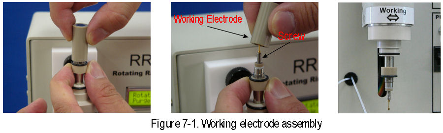 RRDE-3A Working electrode assembly