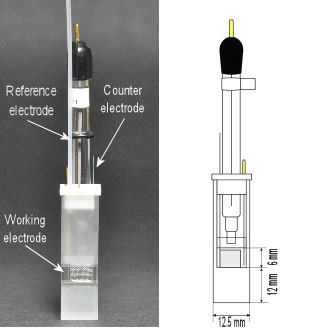  SEC-C Spectroelectrochemical cell dimension