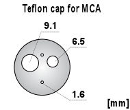 Teflon cap for MCA